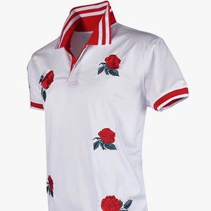 XXL white rose stylish tee